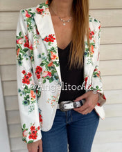 Cargar imagen en el visor de la galería, Blazer seda de viscosa flores-AngelitoChic
