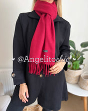 Cargar imagen en el visor de la galería, Bufanda cashmere suave burdeo
