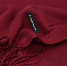 Cargar imagen en el visor de la galería, Bufanda cashmere suave burdeo
