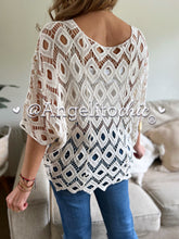 Cargar imagen en el visor de la galería, Polera macramé Belleza-AngelitoChic

