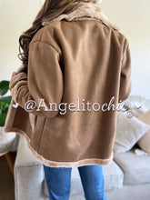 Cargar imagen en el visor de la galería, Chaqueta suede y piel Lorenza- AngelitoChic 
