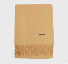 Cargar imagen en el visor de la galería, Bufanda cashmere suave beige
